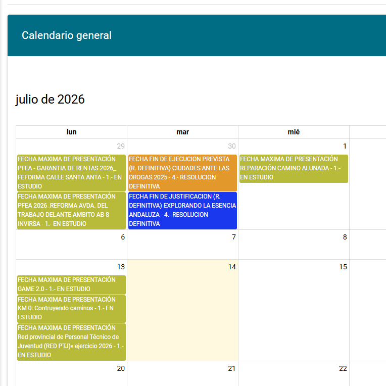 Calendario Inteligente Expedientia